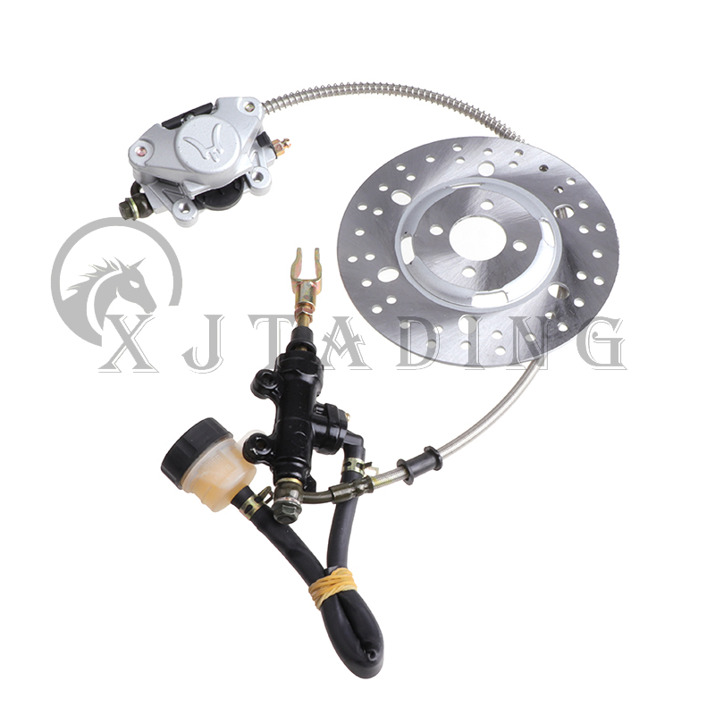 Hydraulische scheibenbremsanlage mit bremssattel, hauptbremszylinder und bremsscheibe für atv, go-kart, buggy und quad ( 50cc-250cc stück): Schwarz