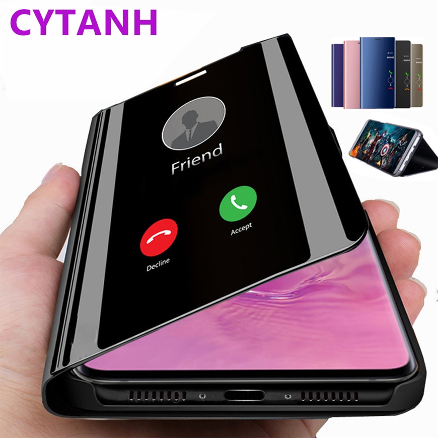Samsun  s10 lite veske smart speil flip veske for samsung galaxy  s 10 lite  s10 lys  s10 lite  s10 lys telefonstativ bok coque