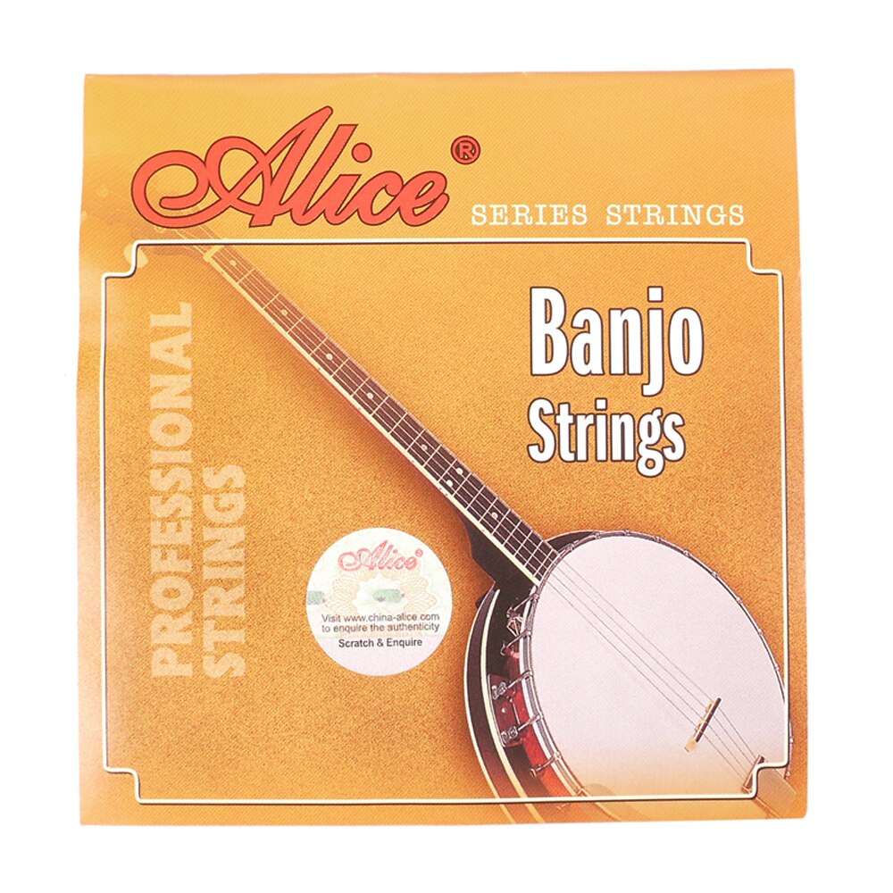 Alice Banjo Strings AJ04 AJ05 for 4 String or 5 String Banjo Plated Steel Coated Copper Alloy Wound for Banjo Parts Accessories