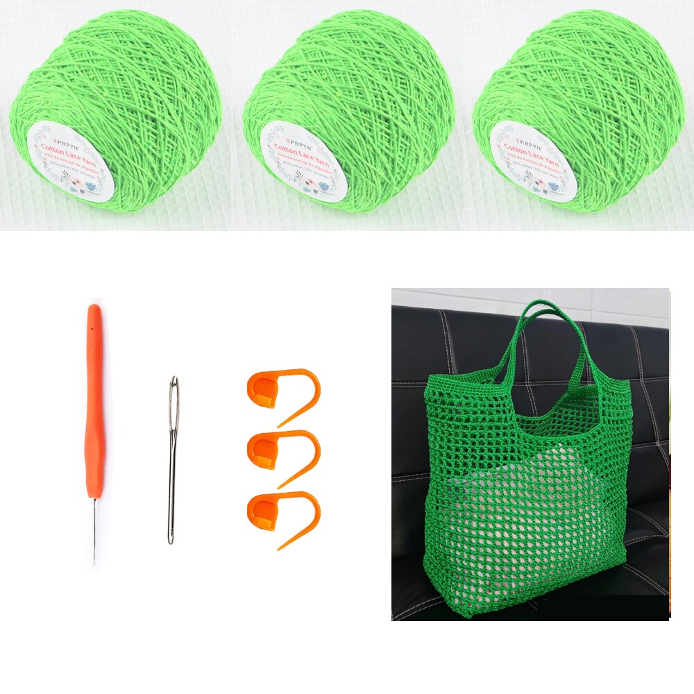 Bag Crochet Kit with yarn DIY hole Shoulder Bags kits beginner Handbag Knitting Crocheting set with material pattern vedio: 43