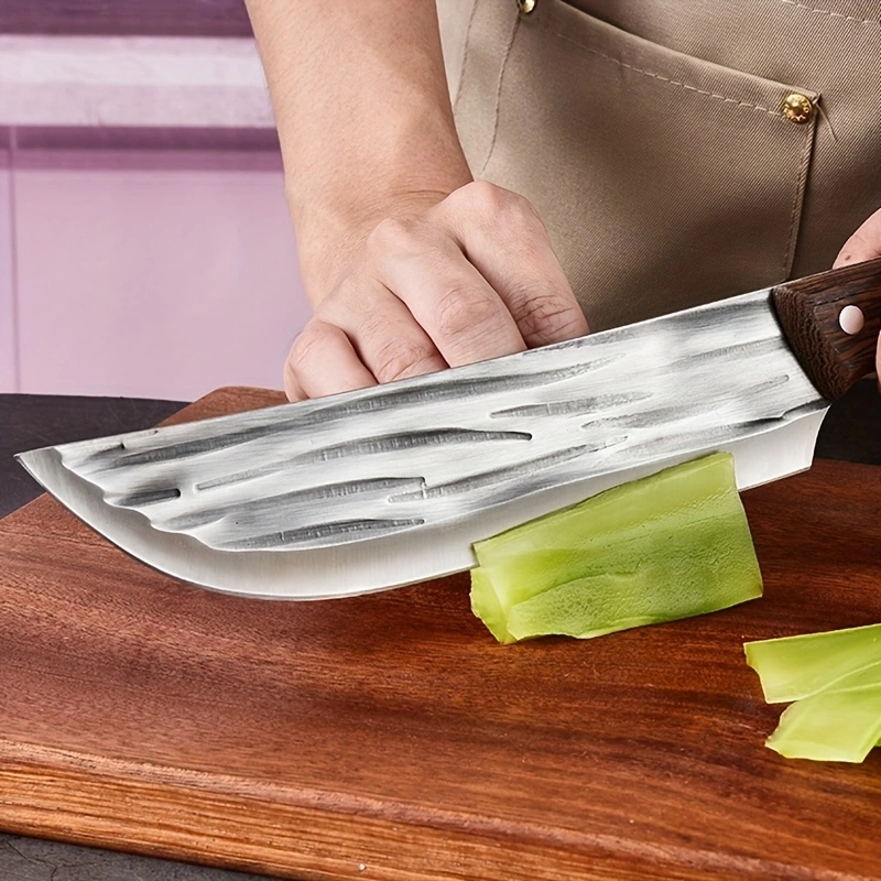 Cuchilla de carnicero de cocina, cuchillo de Chef forjado, corte de pescado, deshuesado, rebanado, mango de madera, cuchillo de carnicero, herramientas de corte de cocina