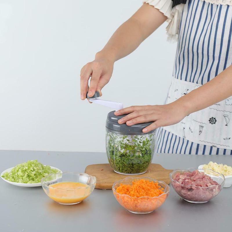Manual Meat Grinder Mincer Stainless Steel Hand Cranked Chopper Tool Vegetable Fruit Beef Kitchen Food Household D9J7