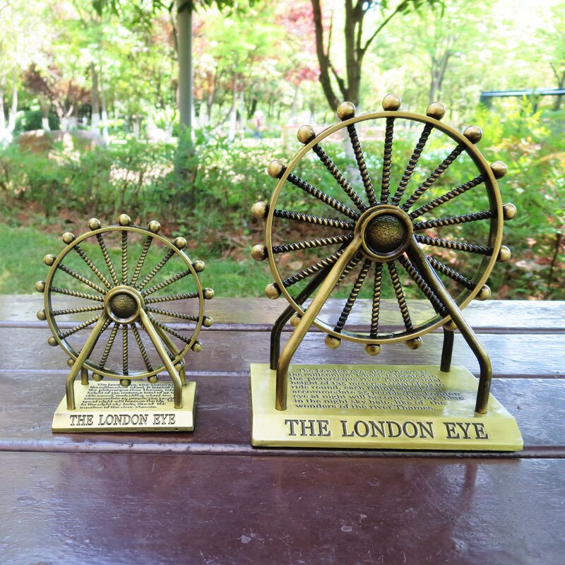 Vintage London Eye Ferris Wheels Model Metal Building Model Crafts DIY Architecture Model Toys for Children Adults 3 Sizes