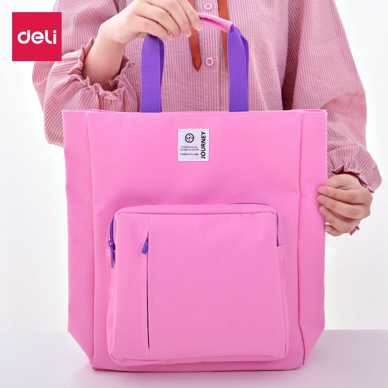 Sac de classement en toile de charcuterie pour étudiants avec sac de cours simple pour femme, sac de cours multifonctionnel de grande capacité