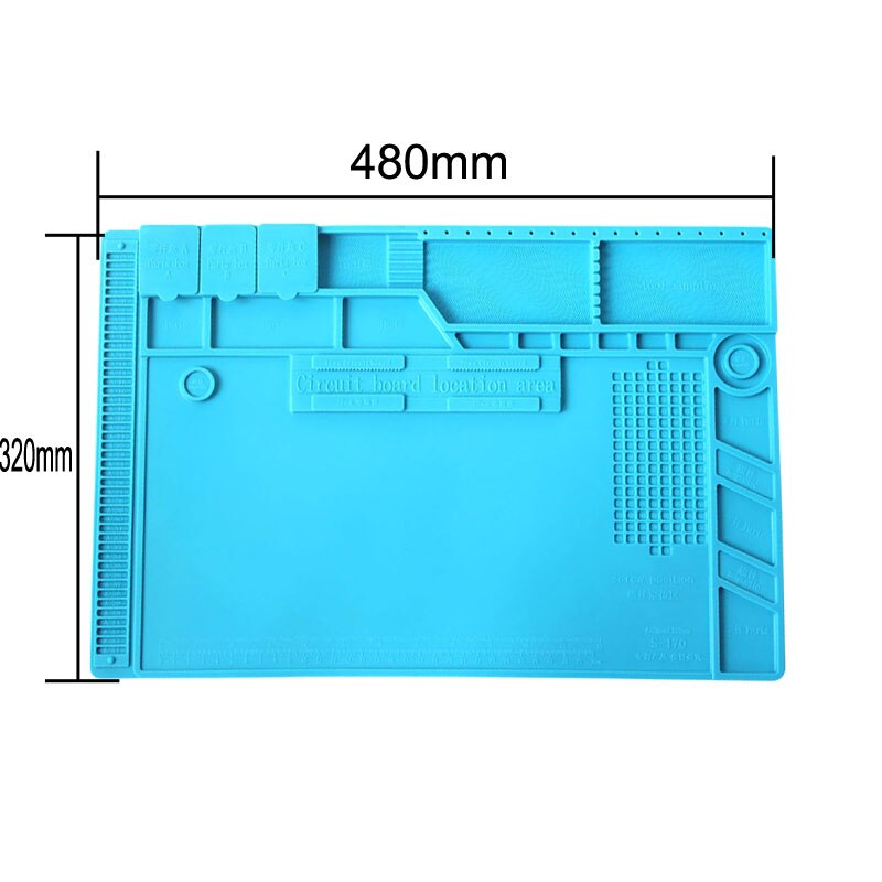 Heat resistant soldering mat anti static silicone mat magnetic silcone pad working station for PCB phone soldering repairs: BW-307