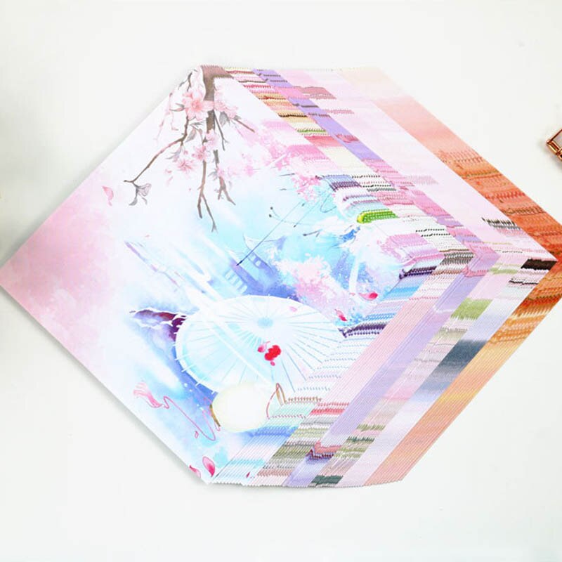 72Pcs Double Sided Paper Scrapbooking Decoration Kid DIY Handmade Coloured Folded Craft Square Arts Material 15*15cm