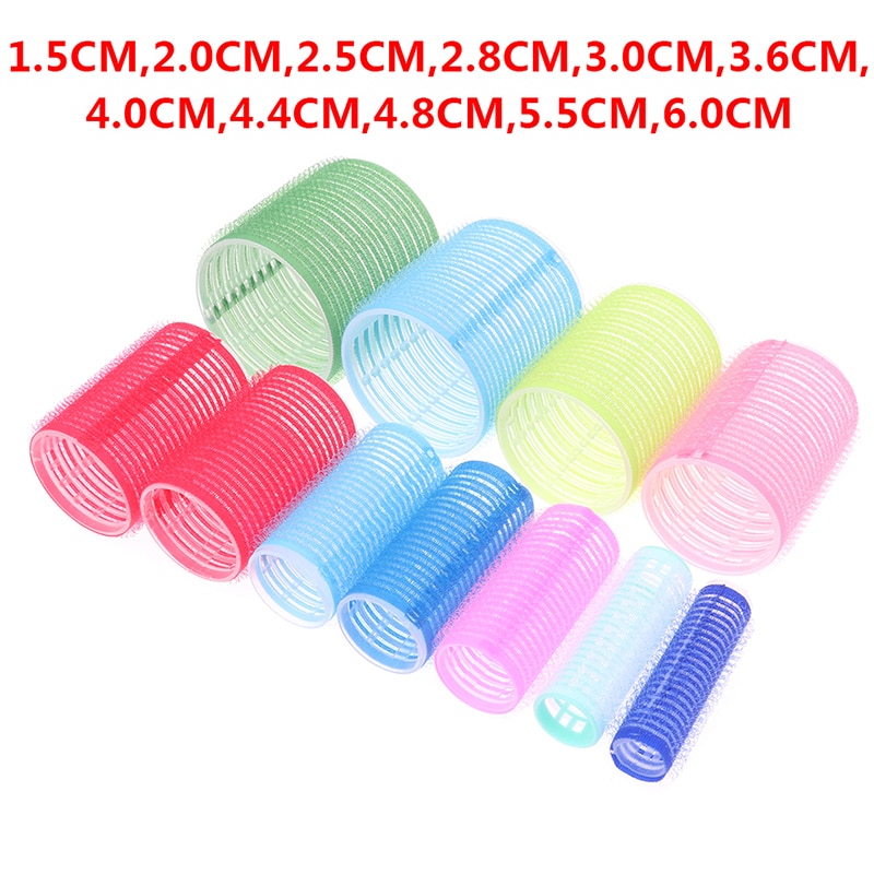 Jumbo Hair Rollers 6 Pcs Curlers Self Grip Holding Rollers Hairdressing Curlers Hair Sticky Cling Style For DIY