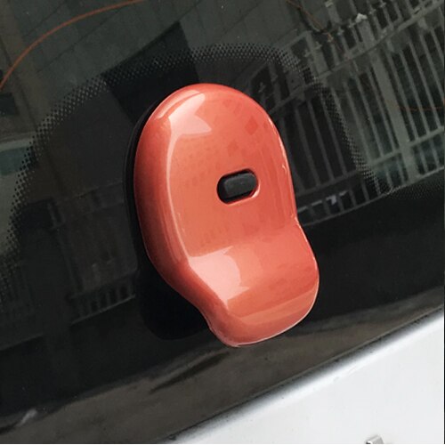 For Mercedes Smart 453 Fortwo ABS Plastic Car Trunk Door Handle Cover Stickers Exterior Decoration Modification Car Styling: Orange