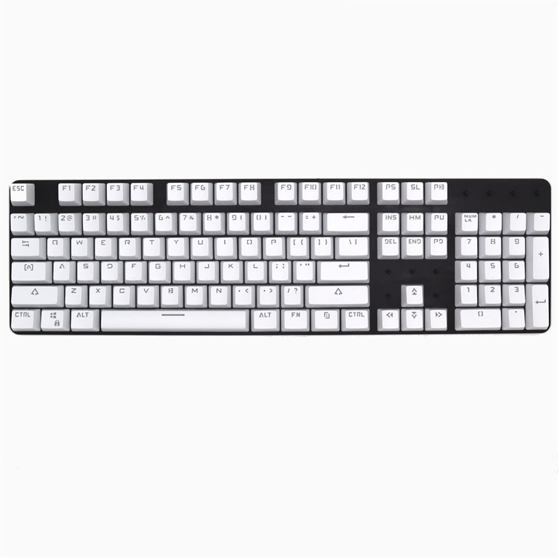 Doubleshot ABS Mechanical Keyboard Keycaps for Cherry Mechanical Keyboard Accessories 104Key Universal Ergonomic Backlit Key Cap: SMT3C452WhiteABS