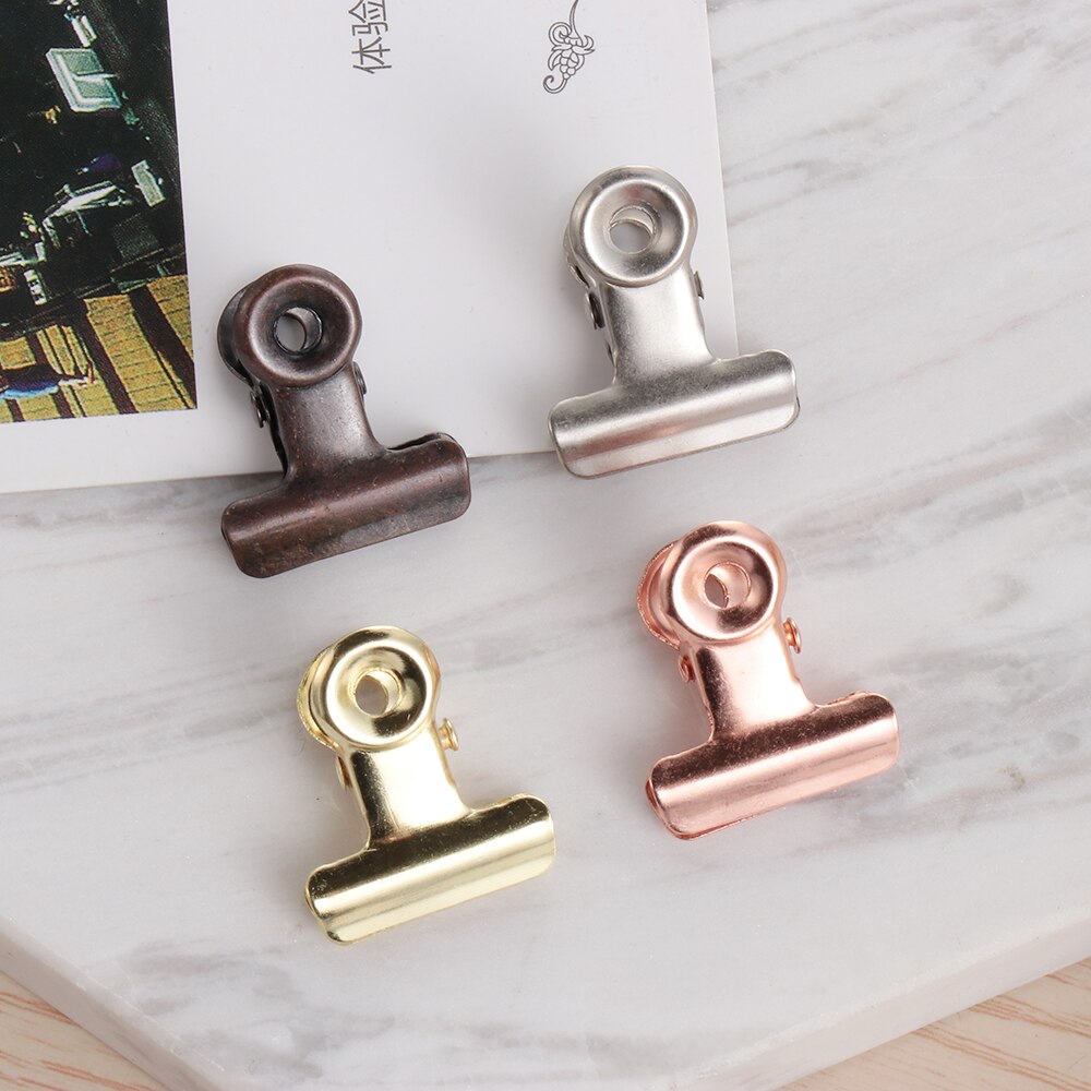 6/5Pcs Stainless Steel Binder Clip Metal Bag Clips Letter Paper Photo File Clamps Calendar Food Sealing Tools Kitchen Supplies