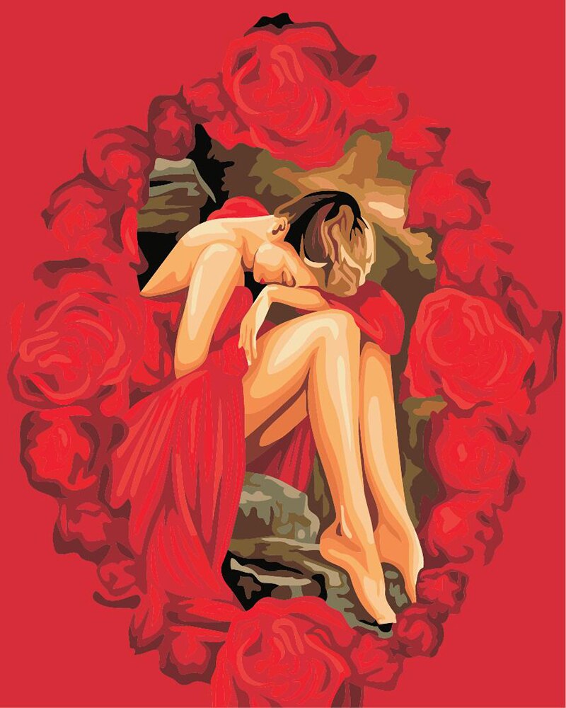 DIY Painting By Numbers Adults Portrait Full Kits Oil Paint By Numbers Art Figure Drawing 50x40cm Home Decor: 6565