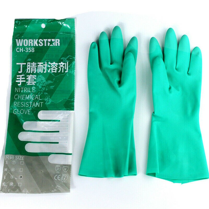 Wonder Grip Nitrile Solvent Resistant Safety Work Gloves Household Anti-oil Waterproo Dishwashing Cleaning Gloves Laboratory