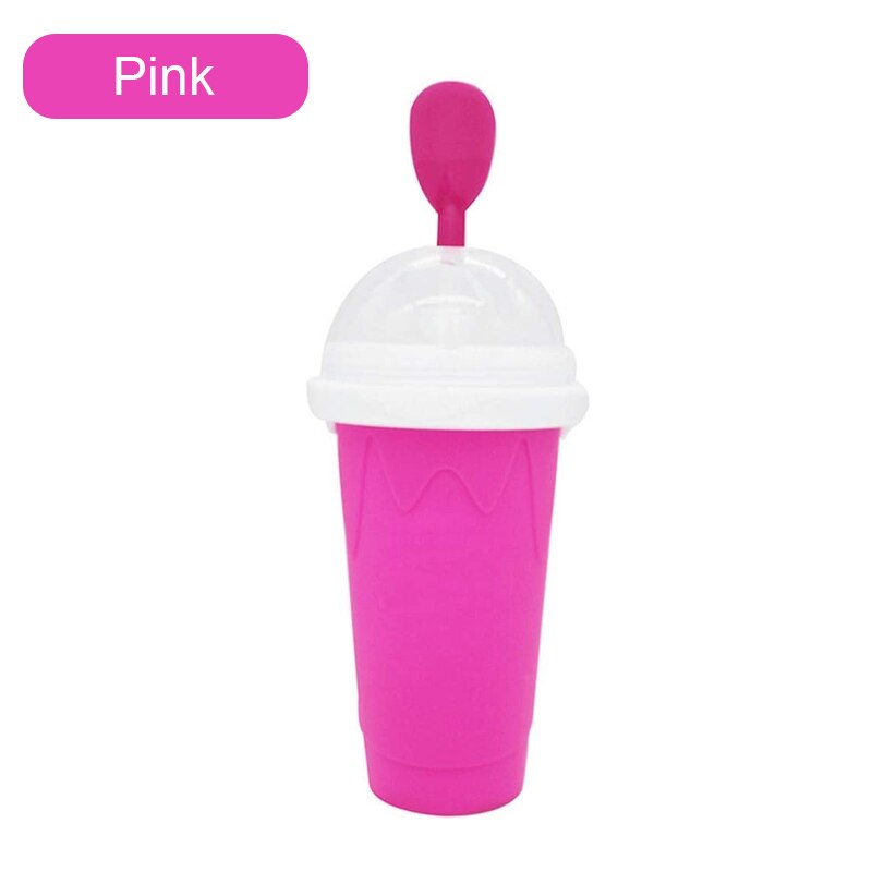 Smoothies Cup Zelfgemaakte Milkshake Fles Slush En Schudden Maker Snelle Koeling Cup Ijs Magic Slushy Maker: Roze