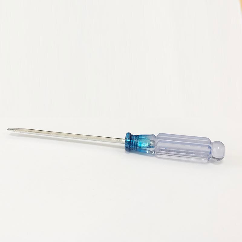 5pcs "-" one type small screwdriver transparent crystal handle 3*75MM