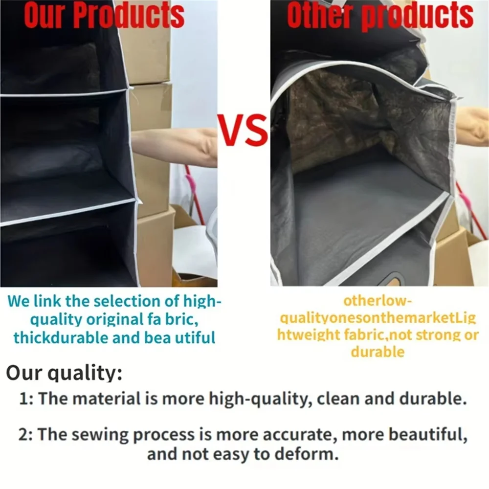 Organisateur de coffre multi-poches, sac de rangement pliable de grande capacité, rangement et rangement de coffre, organisateur de coffre, accessoires de voiture ﻿