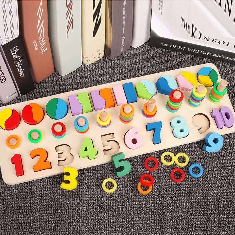 Vroeg Leren Speelgoed Jongens en Kinderen Kids Ontwikkelen Hersenen Puzzel Vorm Digitale Matching Game Speelgoed voor Kinderen