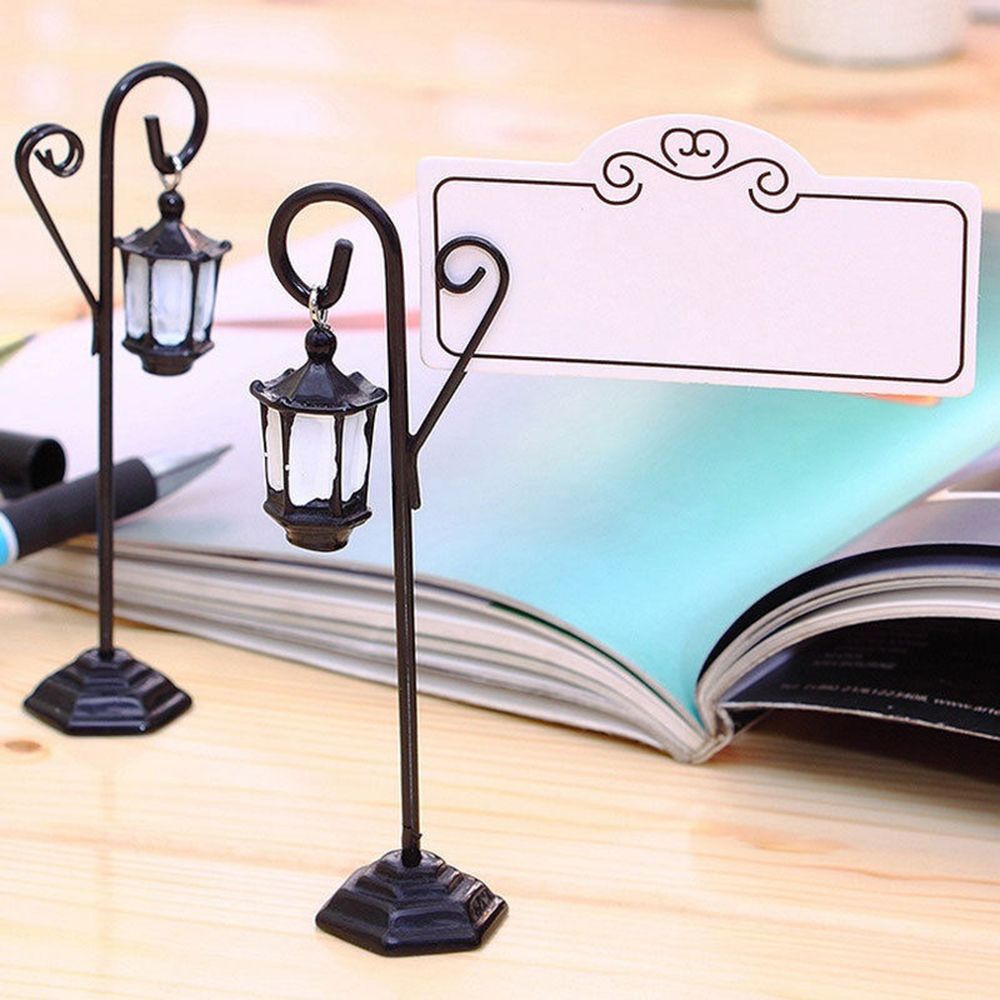 1pc Streetlight Shape Wedding Favors Party Supplies Decoration Reception Clip Number Place Cards Name Holder Seat Card