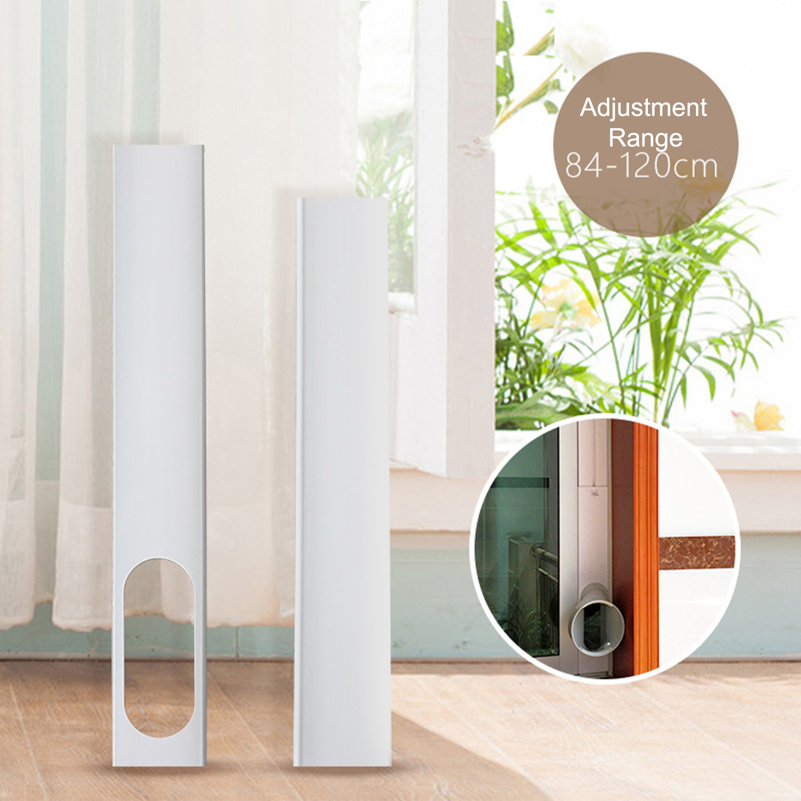 The Newest Airlock Window Seal For Portable Air Conditioner, 400 Cm Flexible Cloth Sealing Plate Window Seal With Zip