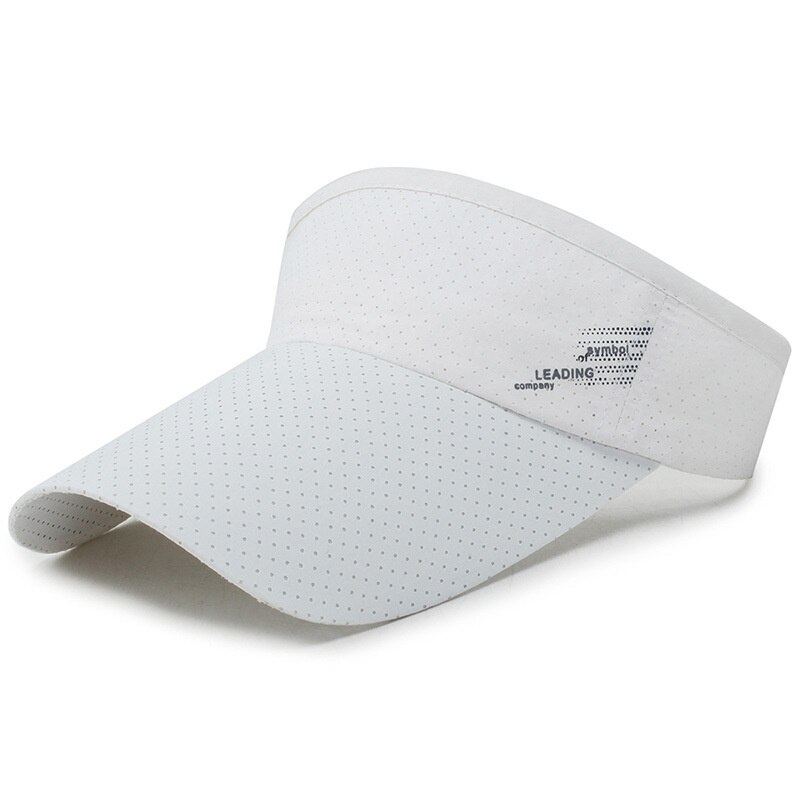Men Women Air Top Hats Adjustable Visor Headless Outdoor Sports Tennis Golf Running Top Empty Sun Cap Summer Breathable Hats: White