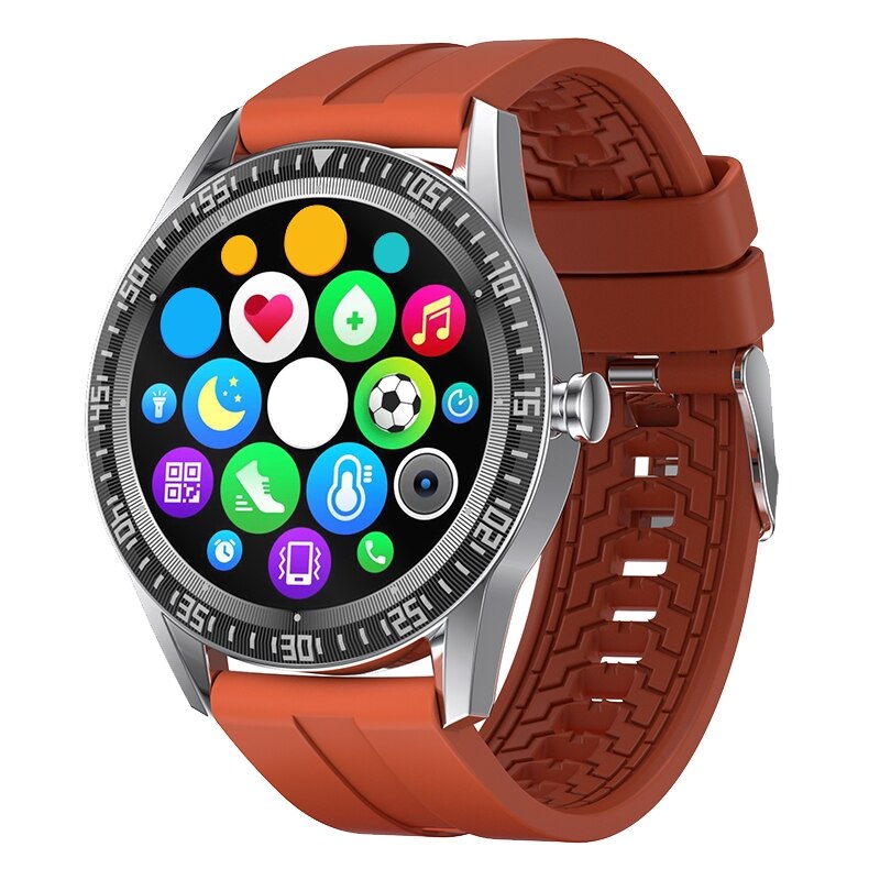 LYKRY Smartwatch - 1.28" Round Screen, Bluetooth Calls, IP67 Waterproof Fitness Tracker: Orange