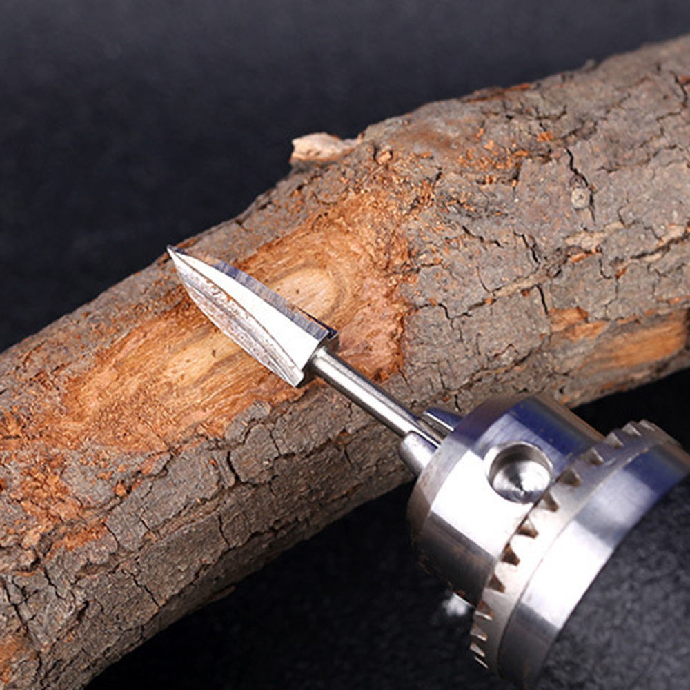 Foret de gravure sur bois en acier rapide, outil rotatif, bavure, coupe Double diamant, outils Dremel rotatifs, meulage électrique 5 pièces