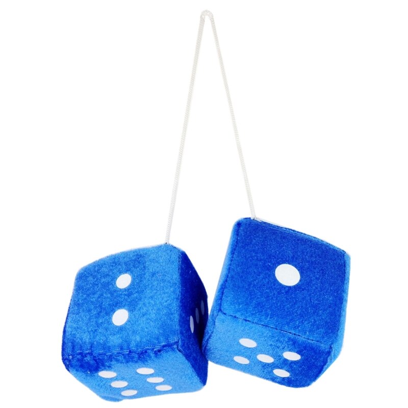 Multicolor Pluche Dices Auto Opknoping Hanger Jaar Dobbelstenen Fluwelen Dobbelstenen Model Decoratie Achteruitkijkspiegels Styling: Rood