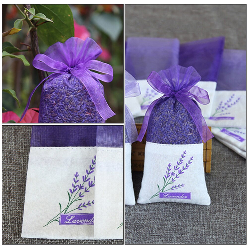 1 Set 12Pcs Lavender Sachet Fragrance Lavender Sachet Style Deep Purple)