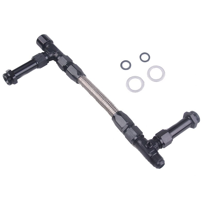 8 AN Braided Stainless Steel Carburetor Dual Inlet Line Kit for Holley 4150