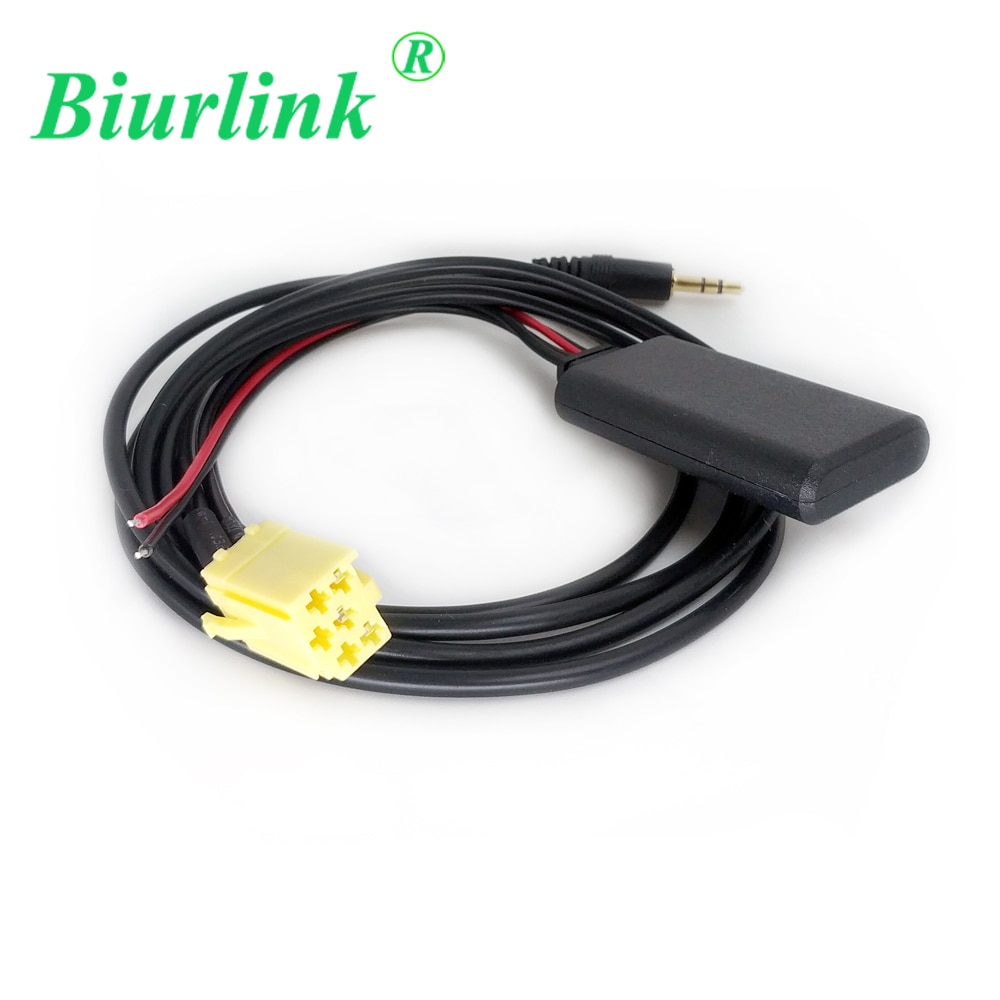 Biurlink Voor Blaupunkt Auto Stereo 6Pin AUX IN Draadloze Bluetooth Muziek Ontvanger en 3.5mm Audio Kabel voor Fiat Bravo panda Punto