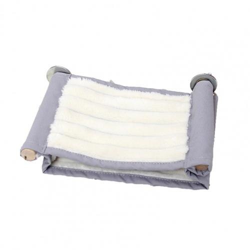 Soveplads rede lille kæledyr flyvende rotte holder varmen om vinteren hængende marsvin hængekøje bomuldslegetøj træjern plysrede: Grå / L