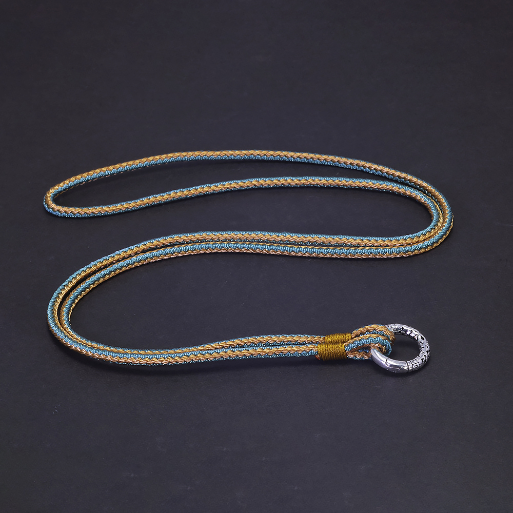 3mm geflochtene Baumwoll schnur Kette Männer Frauen 925 Sterling Silber Verschluss hohle runde Seil Halskette Schmuck Zubehör: Violett / 60cm
