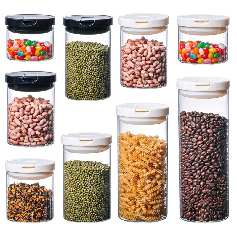 High borosilicate glass sealed jars for miscellaneous foods tea cans storage jars household storage bottles storage jars bottles