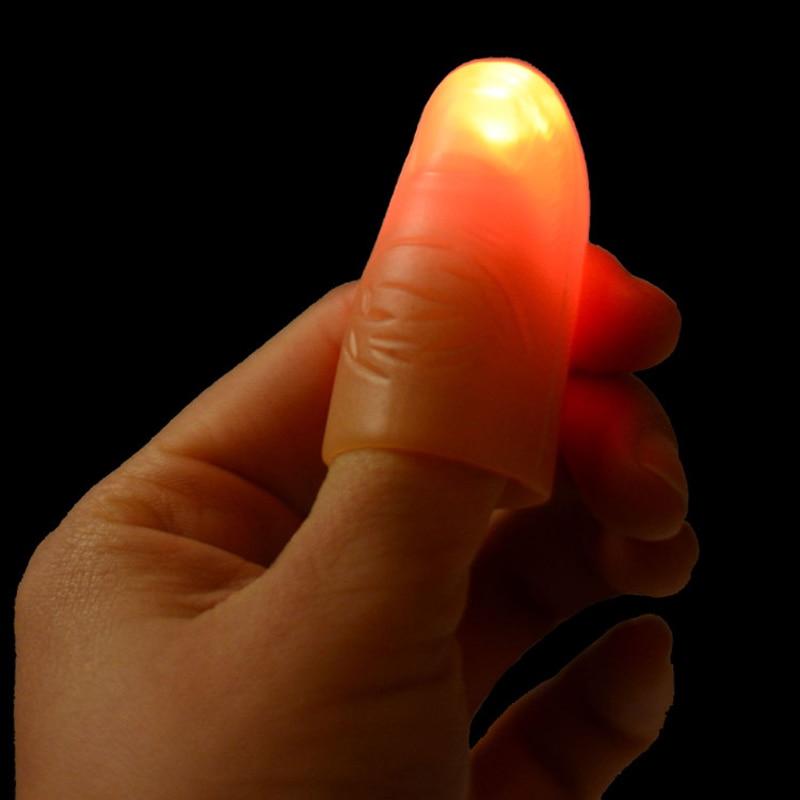 1 paio di Luci su Giocattoli Pollice trucchi di magia Giocattoli per Halloween Del Partito di Spettacolo di Magia di Gomma Dito Pollice illusione Magia di Strada oggetti di scena
