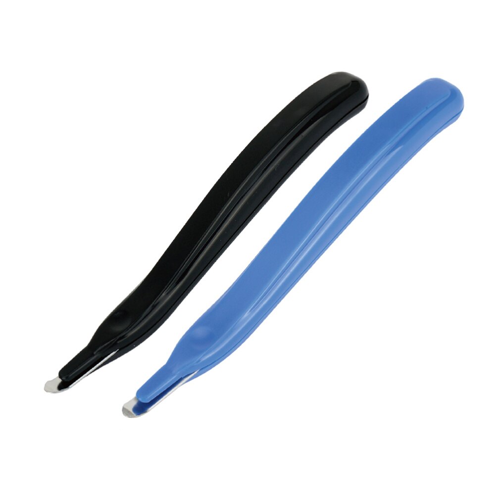 3 stuks universele naaldverwijderaar, arbeidsbesparende nietjesverwijderaar, plastic handzame nagelverwijderaar zonder logo (blauw)