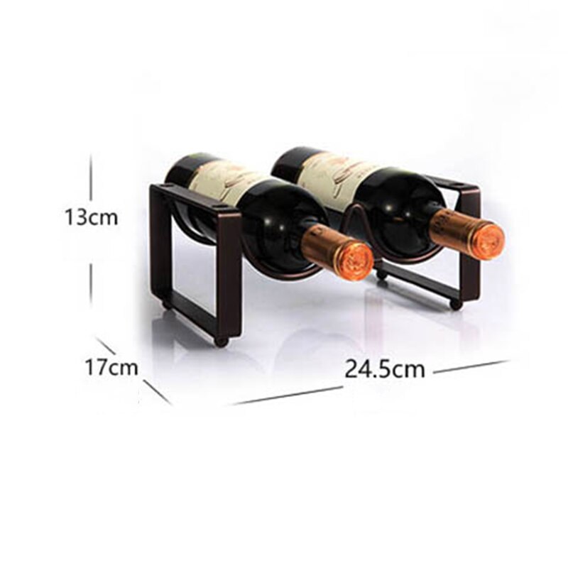 Estante de vino de hierro forjado de acero inoxidable Superimposable de estilo europeo, estante para botellas de vino para el hogar, decoración del gabinete del vino: A