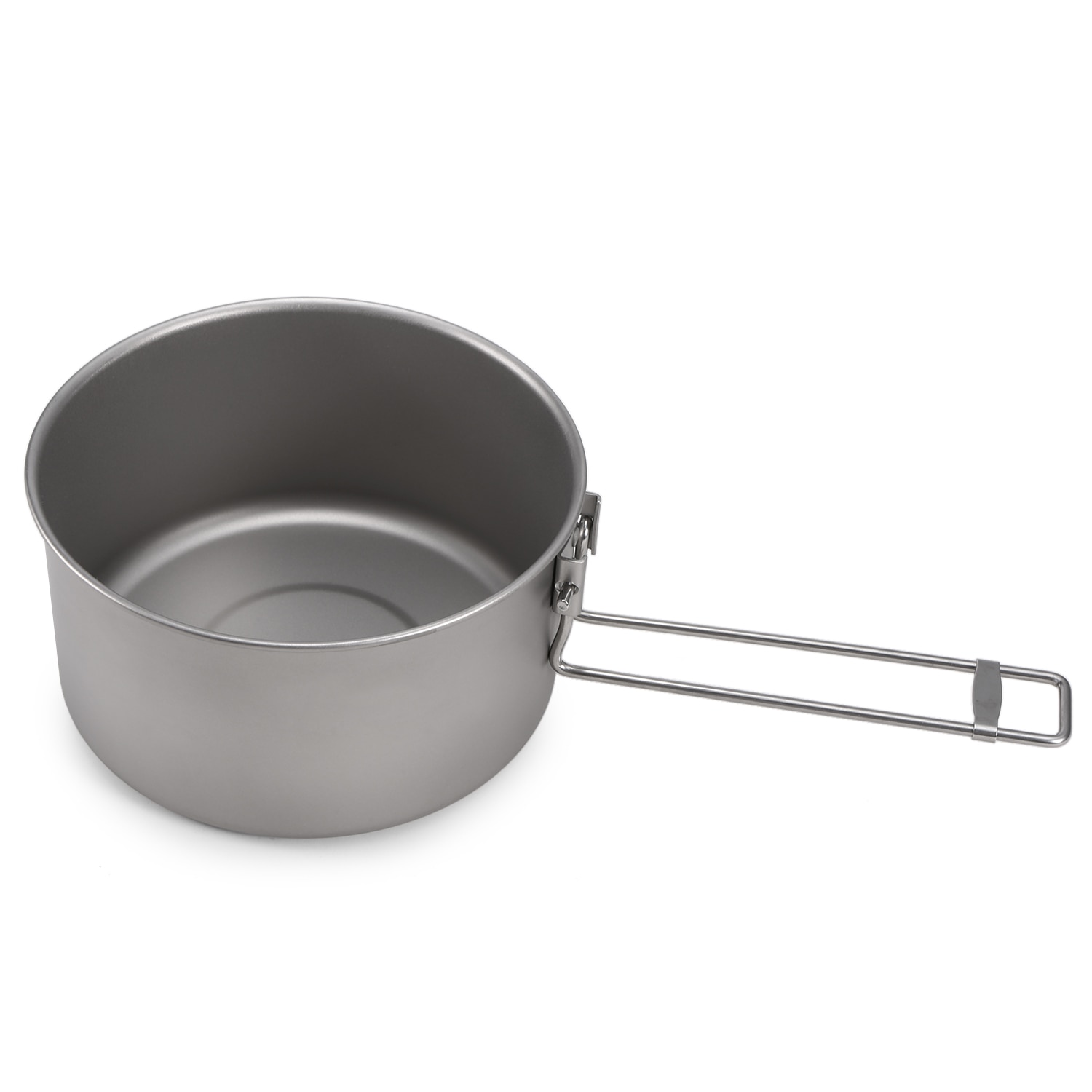 Camping kokkärl set titan kastrull och stekpanna set med lock och vikbara handtag för utomhuscamping vandring backpacking picknick