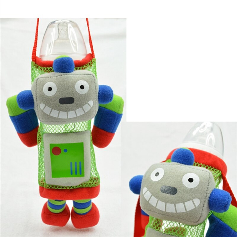 Infrant Newborn Baby Bottle Holder Bottle Feeding Stroller Accessories Feeding cartoon animal Bottle Plush Pouch Cover Sling