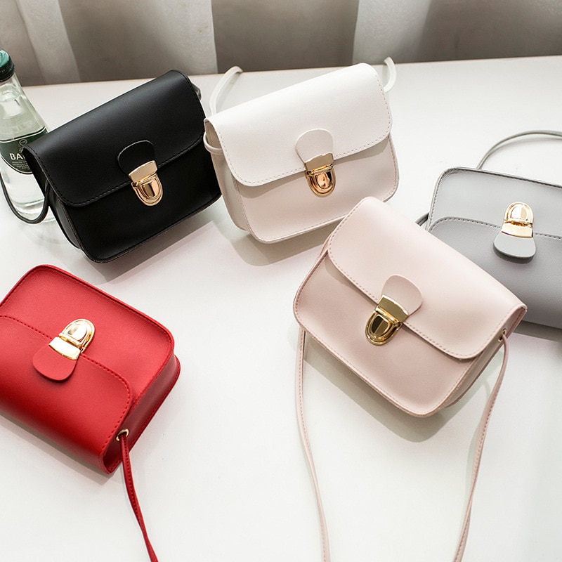 Ladies Messenger Bags Cheap Hasp PU Leather Small Shoulder Bags Women Crossbody Bag For Girl Brand Handbags 102