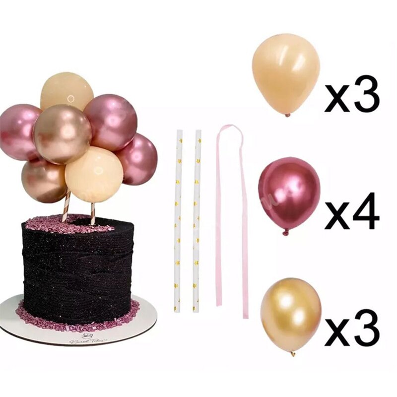 10pcs 5 Inch Metal Balloon Cake Topper Cloud Shape Confetti Balloons For Birthday Baby Shower Wedding Party Decor Home Supplies: 6