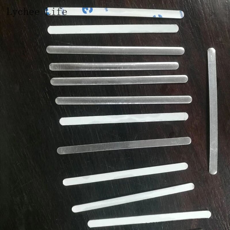 Lychee life 100/200 stuks aluminium metalen platte aluminium neusbrugstrips doe-het-zelf accessoire knutselen