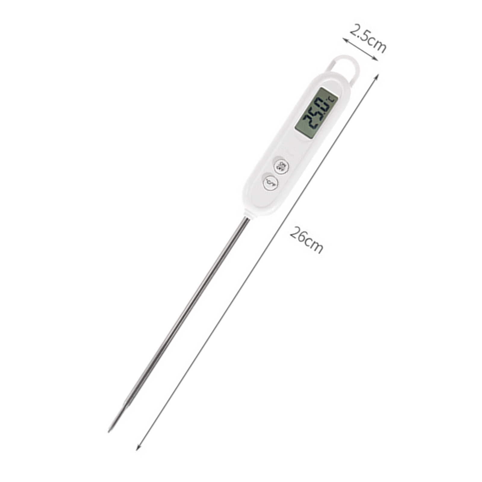 Digitales Lebensmittelthermometer, Grill, Kochen, Fleisch, Messthermometer, Heißwasserthermometer mit Sonde, Küchenwerkzeug: MULTI