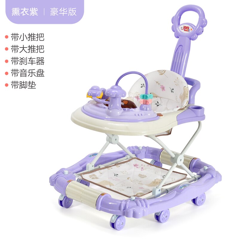 Multi-fonction bébé enfant en bas âge pousser anti-retournement walker 6-7-9-12 mois bébé jouets: purple4