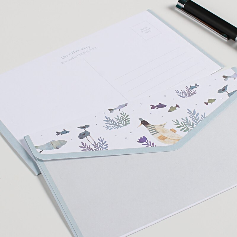 Lote de 9 unidades de sobres tipo sobre de papel para postales, sobres Vintage para invitaciones, pequeños , Mini sobres bonitos para escribir