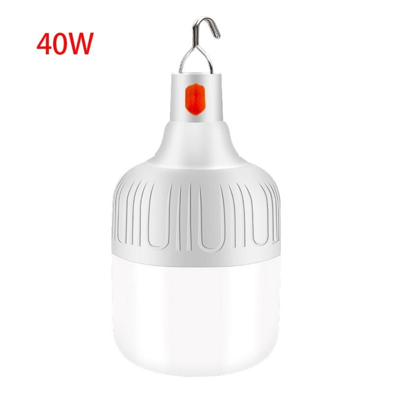 1Pcs Charging LED Super Bright Rechargeable Mobile Emergency Night Light Waterproof Bulb Outdoor Market Lights: 40W