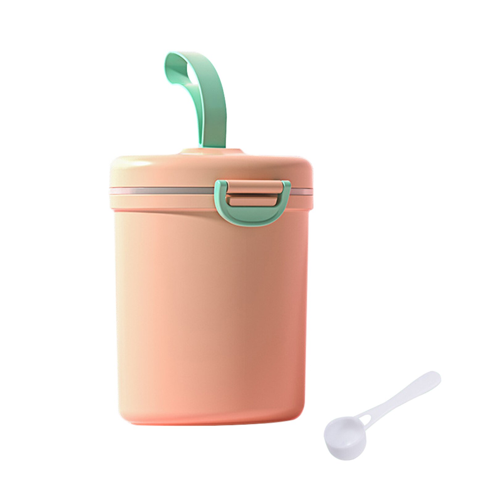 PP Large Capacity Baby Feeding Non Spill Bedroom Portable Milk Powder Container Detachable Easy Clean Outdoor Formula Dispenser: Pink 2