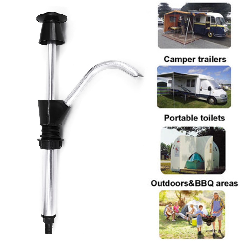 1Pc Caravan Sink Water Handpomp Tap 32Mm Zwarte Lichtmetalen Camping Trailer Camper Kraan Rv Onderdelen Accessoires