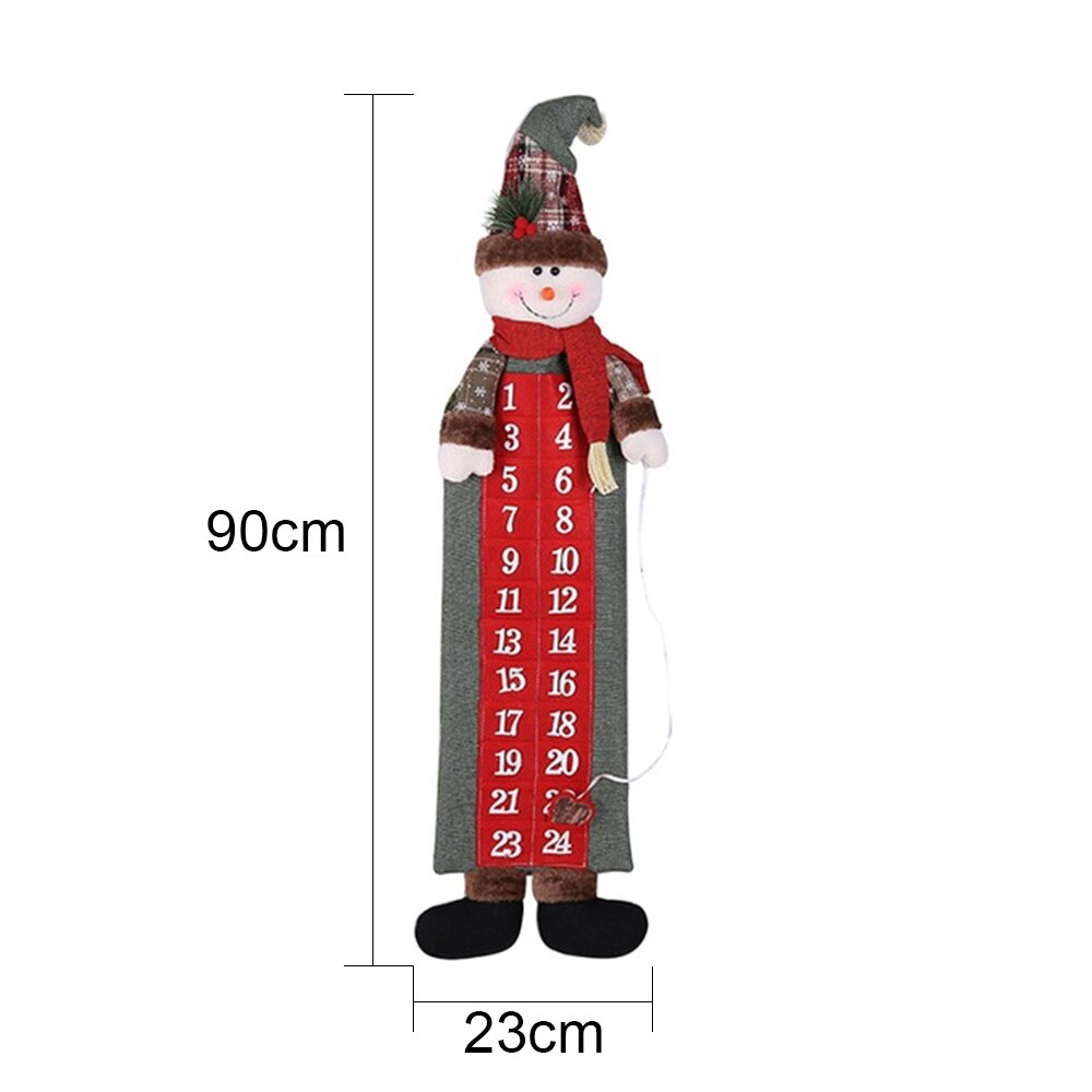Hanging Christmas Calendar Cloth Office Party Supplies Celebration Christmas Unique Winter Year Calendar Children Desktop