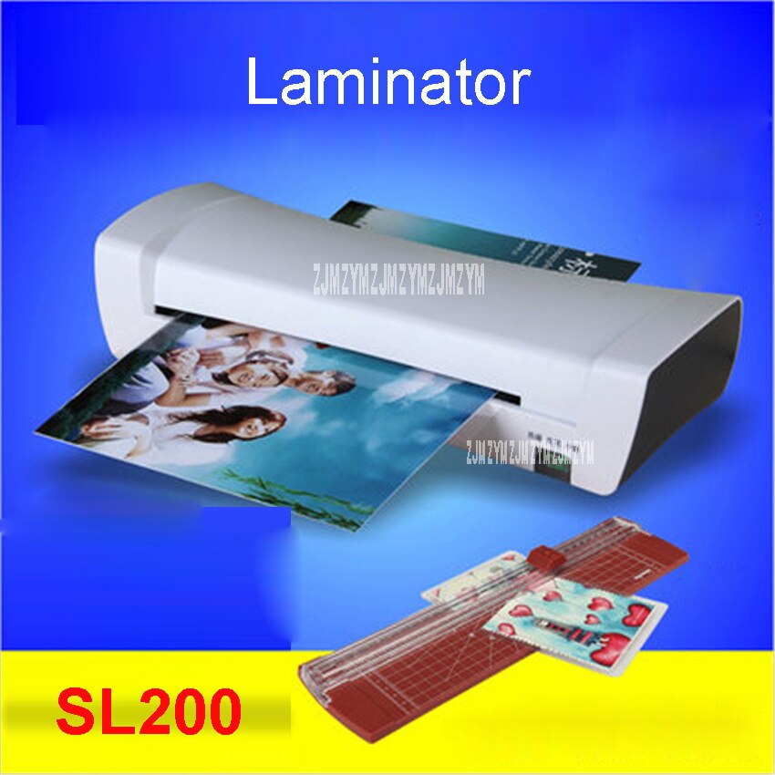 SL200 weiß A4 Foto Laminator Büro & Kalt Thermische Laminieren Professionelle Für A4 Dokument Foto Haustier Film rollen-Laminator