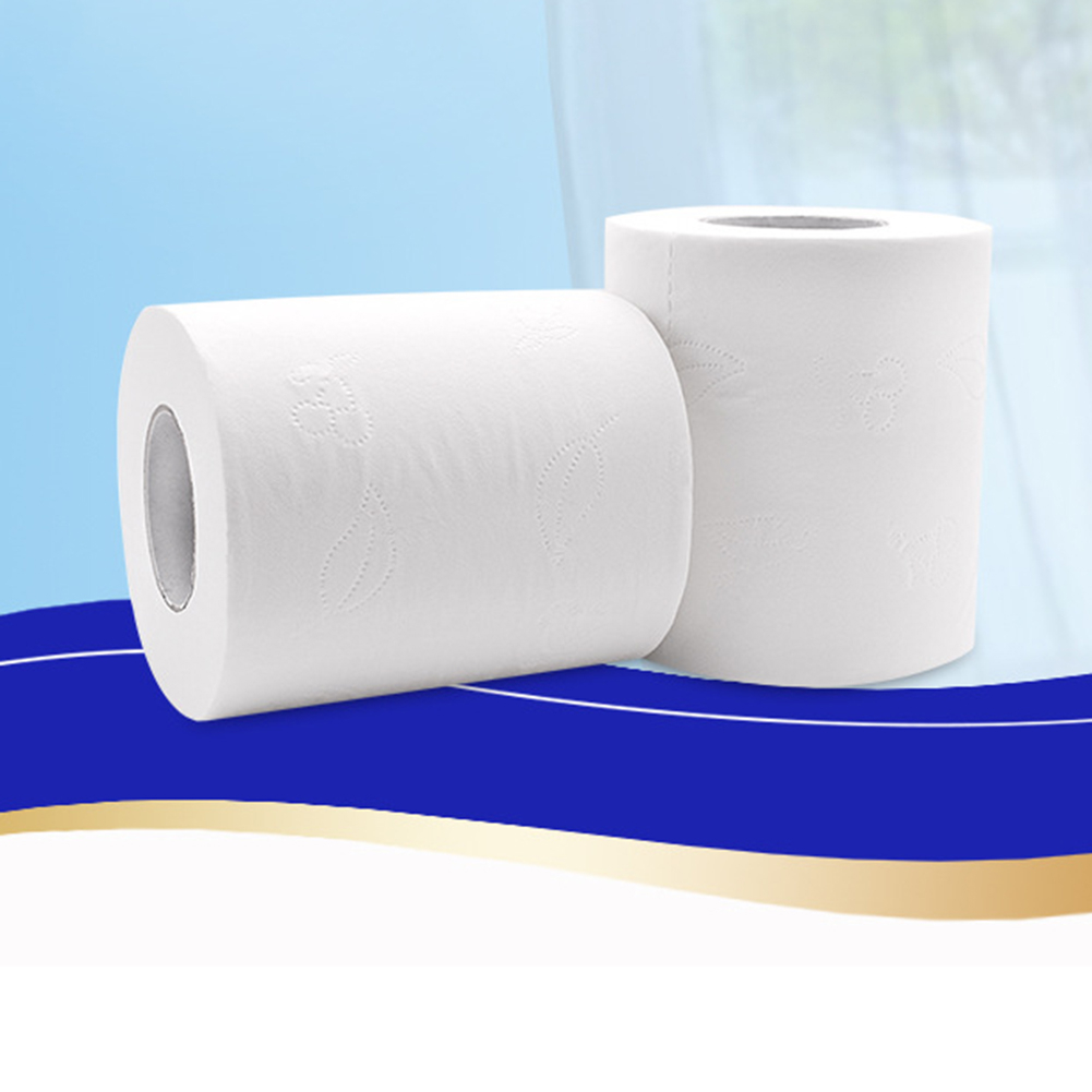 24 ruller hvidt toiletpapir glat og blødt senior 4- lags toiletpapir hurtigt opløseligt toiletpapir husholdningspapir
