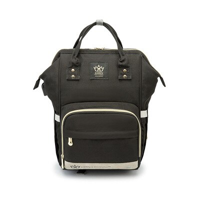 Eenhoorn Gedrukt Mama Rugzak Grote Capaciteit Anti Morsen Multi-Functionele Verpleging Reizen Mother 'S Tas: Mani Black